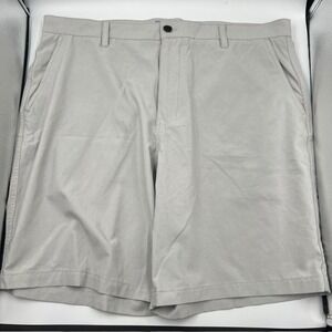 Tackle & Tides Men's Gray Flat Front Chino Polyester Blend Shorts Size 38